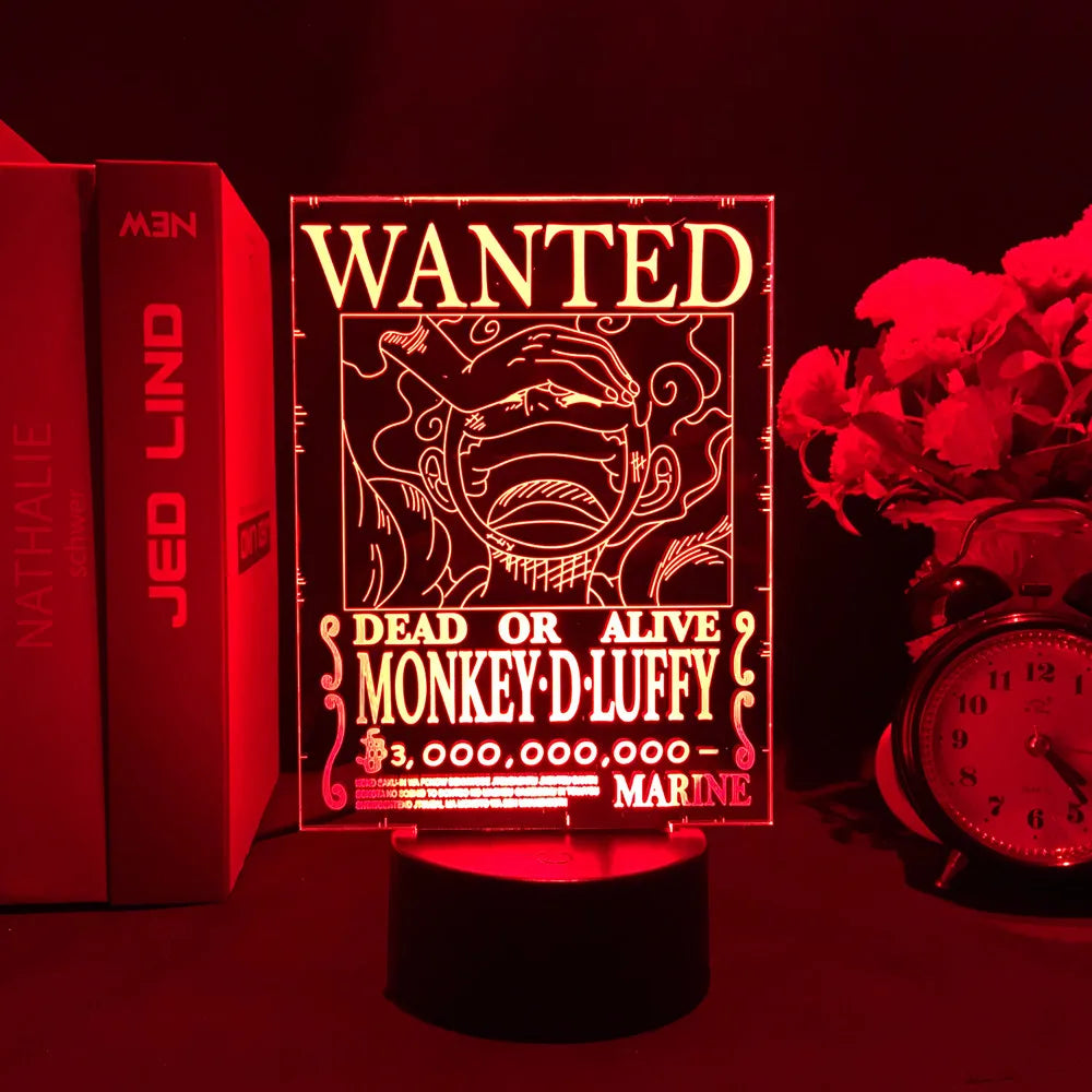 Luffy Wanted Night Light