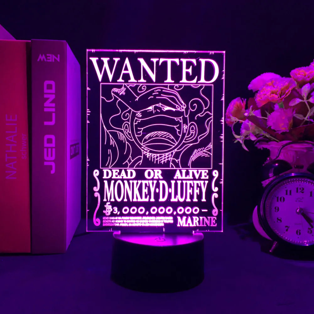 Luffy Wanted Night Light